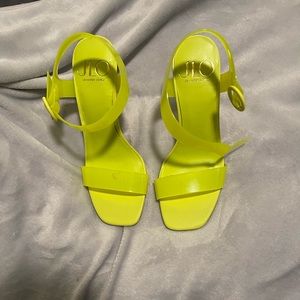 JLO Neon Yellow/Green Heels